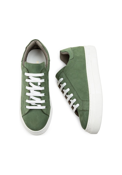 Deery Hakiki Süet Yeşil Sneaker Kadın Ayakkabı - Z1681Zyslc02 Yeşil