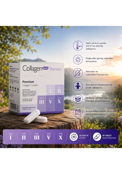 Collagen Forte Platinum Tip 1,2,3,5 Ve Tip 10 Kolajen 90 Tablet