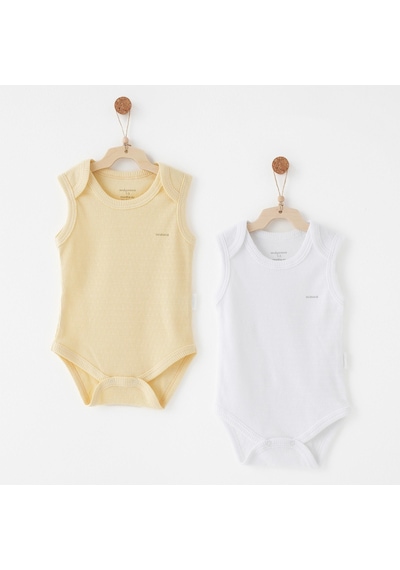 Andywawa Bebek Body 2 Parça Tank Body Anw-ac26762 Sarı-beyaz