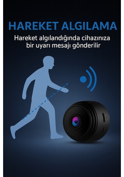 Mini Kablosuz Wi-fi Güvenlik Kamerası 1080p Hd Çözünürlük İç & Dış Mekan Kullanımına Uygun - 783771338