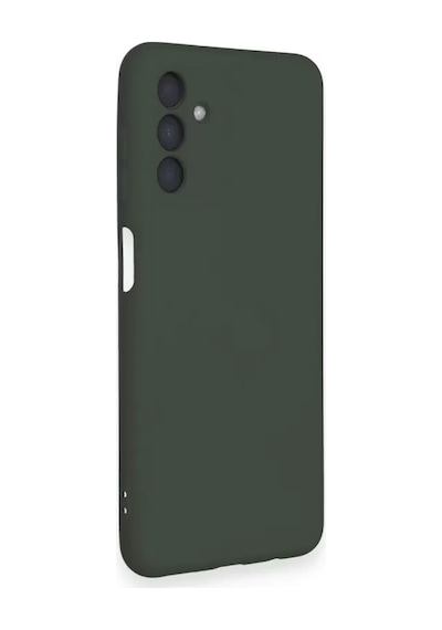 Galaxy Uyumlu Uyumlu A14 4g Kılıf Nano İçi Kadife Silikon - Koyu Yeşil Beyaz
