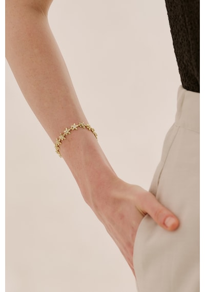 Yıldız Çiçekli Bileklik Gold Ss26blk00042-51