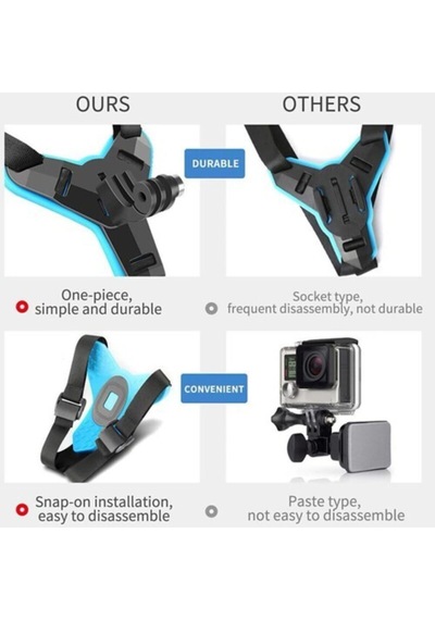 Go Pro Aksiyon Kamera Motorsiklet Kask Alt Çene Bağlantı Aparatı Çok Renkli