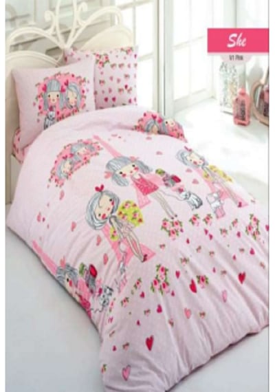She Tek Kişilik Kapitoneli Nevresim Takımı 4 Mevsim Set