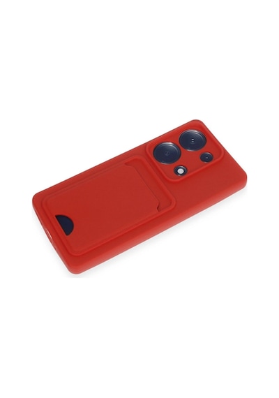 Xiaomi Redmi Note 13 Pro 4g Kılıf Kelvin Kartvizitli Silikon - Kırmızı -