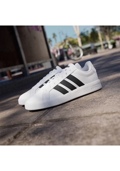 Adidas Grand Court Base 3.0 Jr4613 Erkek Sneaker Beyaz - Siyah