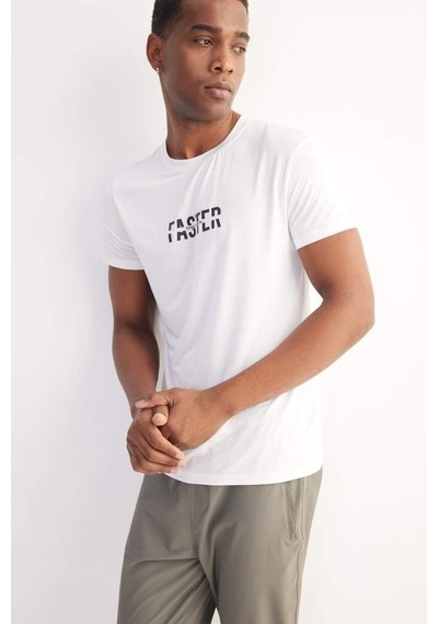 Defacto Erkek T-shirt D7811ax/wt34-27329 Beyaz