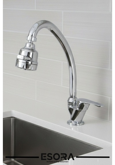 Krom Mermerden Tek Su Girişli 3 Fonksiyonlu Musluk Başlığı Lavabo Bataryası