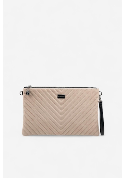 Silver Polo Sp1034 Kadın Portföy & Clutch Kapitone V Süet Bej-süet Bej