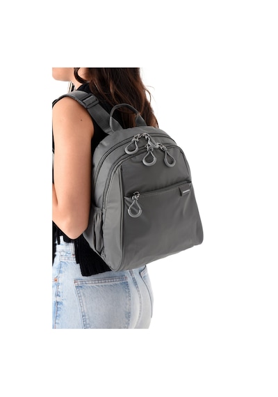 Sanmorris Vıatox Vs 6009 Suya Dayanıklı Paraşüt Kumaş 4 Gözlü Laptop Bölmeli Seyahat İş Okul Sırt Çantası Koyu Gri