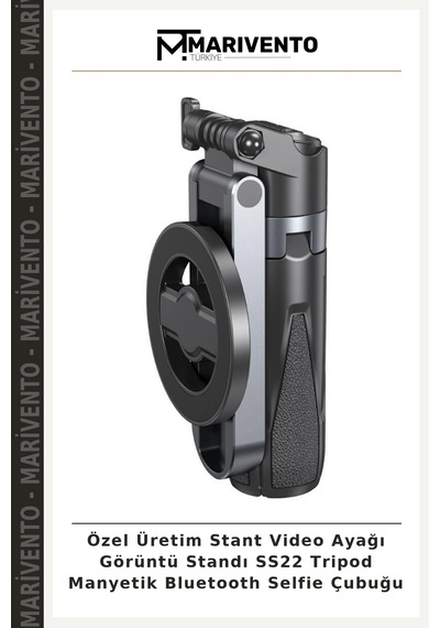 Özel Üretim Stant Video Ayağı Görüntü Standı Ss22 Tripod Manyetik Bluetooth Selfie Çubuğu