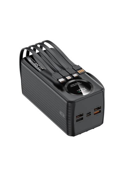 Tr Forefo 60.000 Mah 22.5w Pd Hızlı Şarjlı Powerbank Dahili Kablolu, Taşıma Askılı Ve Lcd Ekranlı, 4x Usb-a