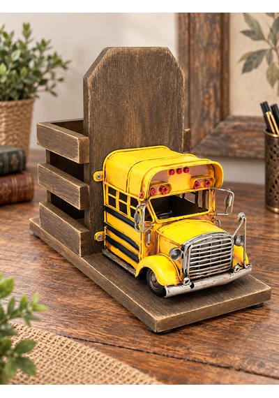 Mnk Home Vintage Dekoratif Metal Okul Otobüsü Kalemlik El Yapımı Eskitme Tasarım, Fotoğraf Çerçeveli Ahşap Ve Metal Masaüstü Organizer 24 Cm Sarı Mnk Home Vintage Dekoratif Metal Okul Otobüsü Kalemlik El Yapımı Eskitme Tasarım, Fotoğraf Çerçeveli Ahşap Ve Metal Masaüstü Organizer 24 Cm Sarı