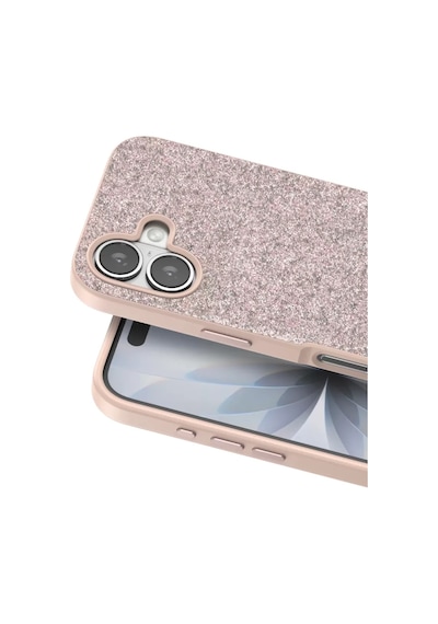 Onegif Apple iPhone Uyumlu 17 Bright Simli Kapak - Pembe