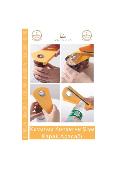 Premium Çok Fonksiyonlu Pratik V Şekilli Kavanoz Konserve Şişe Kapak Açacağı Çok Renkli