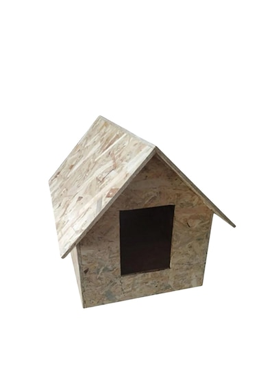 Reyo Kedi Evi Dış Ortam Uygun Ahşap Kedi Evi Osb 50 x 50 x 35 CM CAT45