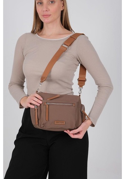 Silver Polo Sp1229 Kadın Çapraz Çanta Saten Kahve-taba