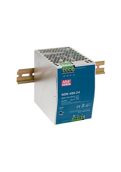 Meanwell Ndr-480-24 / 24V 20A Slim Tip Ray  Tipi