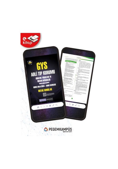 2026 Gys Adli Tıp Kurumu Görevde Yükselme Ve Ünvan Değişikliği Sınavlarına Hazırlık Konu Anlatımlı Soru Bankası E-kitap - Ortak Konular