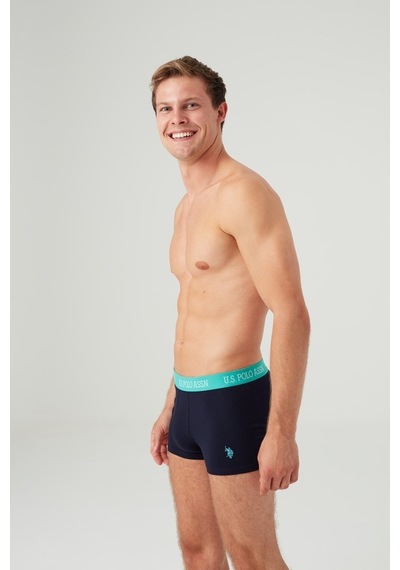U.S. Polo Assn. Erkek Gri Melanj - Lacivert 2 Li Boxer 80362 Gri