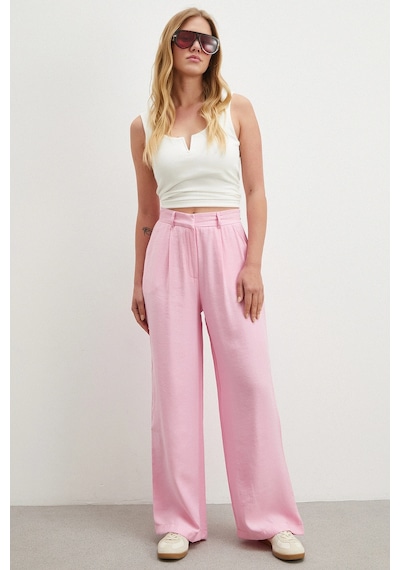 Never More Modal Palazzo Pantolon Pembe