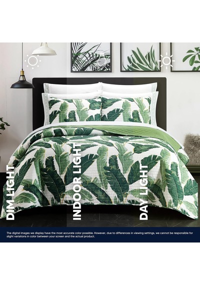 9 Parça Yorgan Dikişli Palmiye Ağacı Baskılı Yatak Bir Çanta Çarşaf Seti Dekoratif Yastık Kılıfları Dahil, Polyester, Yeşil, Queen Çok Renkli 9 Parça Yorgan Dikişli Palmiye Ağacı Baskılı Yatak Bir Çanta Çarşaf Seti Dekoratif Yastık Kılıfları Dahil, Polyester, Yeşil, Queen Çok Renkli