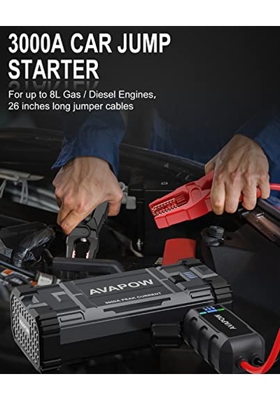 Avapow A28 3000a 23800mah Jump Starter Taşınabilir Akü Takviye Kiti