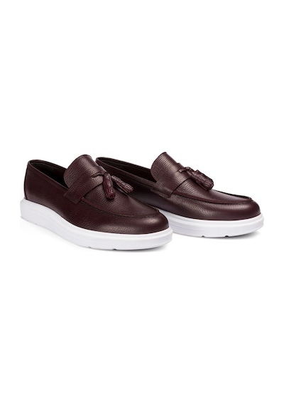 Deery Hakiki Deri Bordo Püsküllü Erkek Loafer Bordo (492270996) Bordo