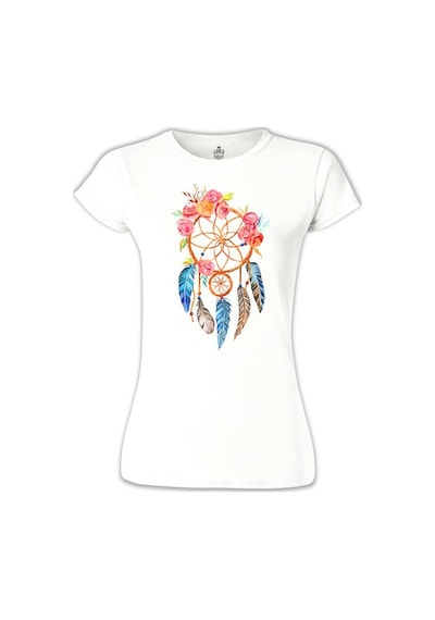 Düş Kapanı - Furry Beyaz Kadın Tshirt 001