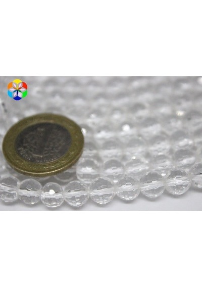Kristal Kuvars Taşı Faset Kesim Dizi 8mm Kahverengi