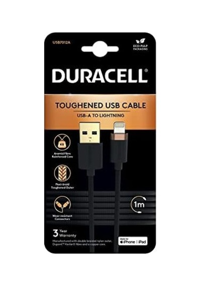 1m Lightning To Usb-a Örgülü Şarj Kablosu - Siyah