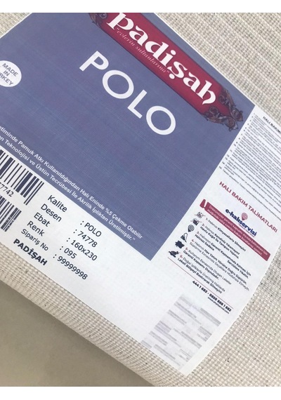 Padişah Halı Polo 74778 095 Serisi Akrilik Salon Oturma Yatak Odası Halısı Gri