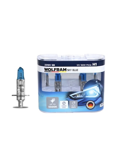 Ampul - 580 - 12v H1 100 P14.5s Sky Blue - Kmrsfres - Beyaz Işık