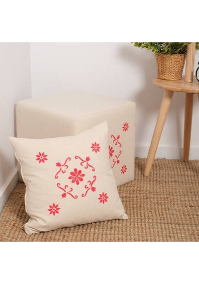 Red Kırlent-kırmızı Baskılı 45x45x10 Cm