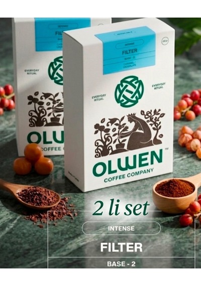 Olwen Coffee Öğütülmüş Ve Demlemeye Hazır Filtre Kahve - 250 Gr 2'li Set Base 2 Çikolata, Karamel, Yoğun