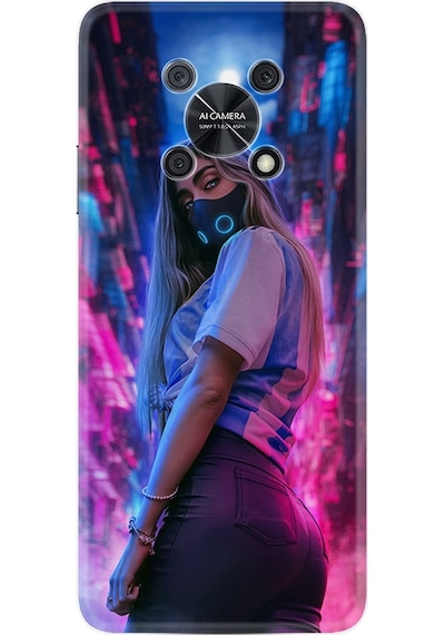 Huawei Nova Y90 Kılıf Silikon Desen Mask Girl 1659