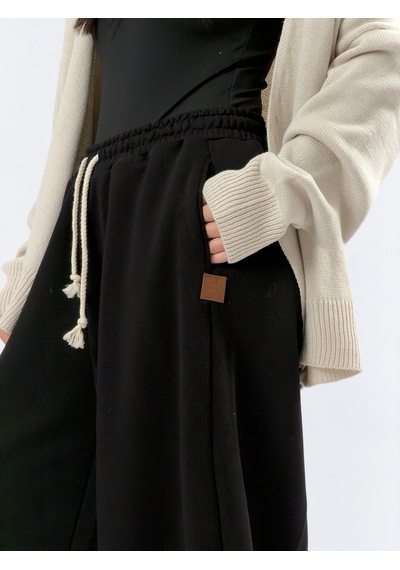 Cocopelli Siyah Oversize Kadın Baggy Pantolon Coc3427
