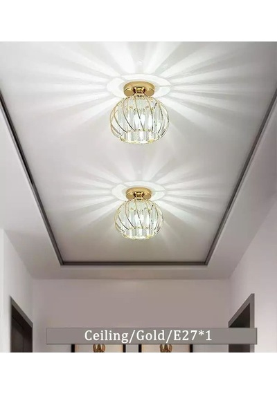 Luna Lighting Luxury Plafonyer Gold Kristal Taşlı Avize LUNA-EG-1G Gold