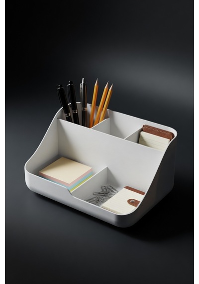 Minimal Masaüstü Organizer Kalemlik Notluk Standı Çok Bölmeli Ofis Düzenleyici 11x8