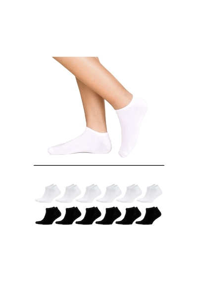 Asden Bambu Kadın Patik Çorap 12'li Paket, Dikişsiz, Soft Yıkamalı 35-40 KARIŞIK
