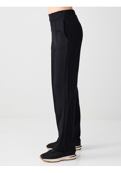 Jimmy Key Jimmy Key Siyah Normal Bel Normal Paça Uzun Örme Jogger Pantolon 6sw115633900