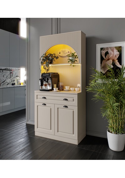 Siena Kum Beji Mini 90 Cm Komple Mdf Led Aydınlatmalı Kahve Köşesi