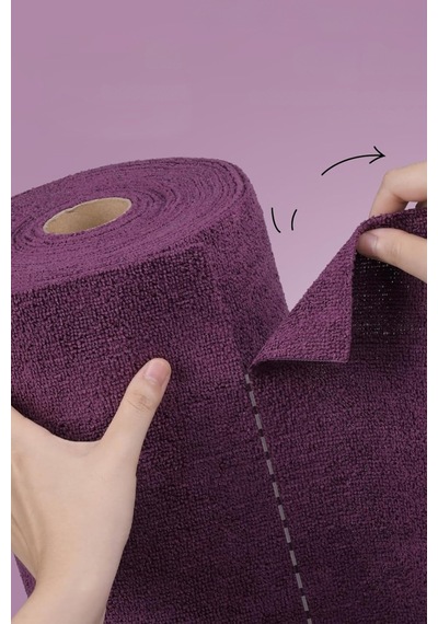 Çok Amaçlı Rulo Mikrofiber Temizlik Bezi 30x30 75 Yapraklı Koyu Mor Mor
