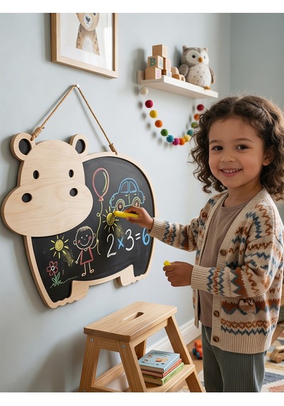 Ncpuzzles Hıpopotam Yazı Tahtası Çok Renkli