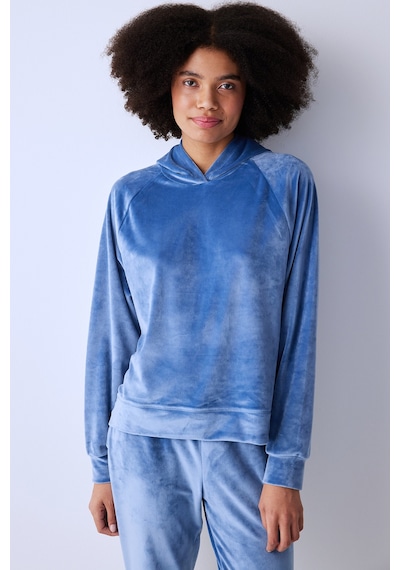 Penti Mavi Kapüşonlu Kadife Sweatshirt K.mavı