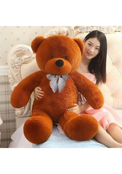 Kuki Oyuncak 120Cm Sevimli Koyu Kahverengi Peluş Ayı