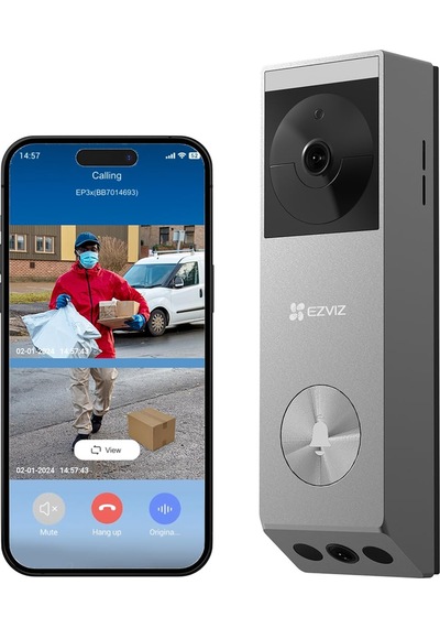 Ezvız 2k Ve 1080p Çift Kameralı Görüntülü Kapı Zili, Güneş Panelli Kablosuz Kapı Zili, Kişi Algılama, Paket Algılama, Çift Yönlü Ses Ve Renkli Gece Görüşü, 32 Gb Emmc Depolama, Ep3x Pro Ezvız 2k Ve 1080p Çift Kameralı Görüntülü Kapı Zili, Güneş Panelli Kablosuz Kapı Zili, Kişi Algılama, Paket Algılama, Çift Yönlü Ses Ve Renkli Gece Görüşü, 32 Gb Emmc Depolama, Ep3x Pro