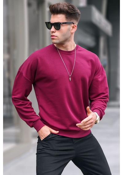 Madmext Madmext Bordo Erkek Sweatshirt 4782-bordo Bordo