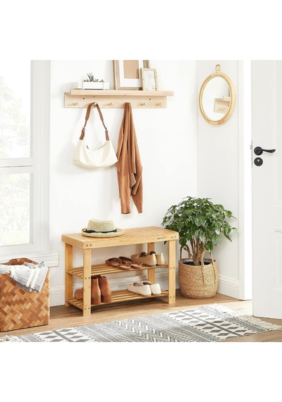Ayakkabı Rafı, Ayakkabı Dolabı, Oturma Banklı, Bambu, 3 Raf Zeminli, 70 X 28 X 45 Cm, Koridor, Banyo, Oturma Odası Ve Antre İçin Ideal Lbs04n Çok Renkli Ayakkabı Rafı, Ayakkabı Dolabı, Oturma Banklı, Bambu, 3 Raf Zeminli, 70 X 28 X 45 Cm, Koridor, Banyo, Oturma Odası Ve Antre İçin Ideal Lbs04n Çok Renkli