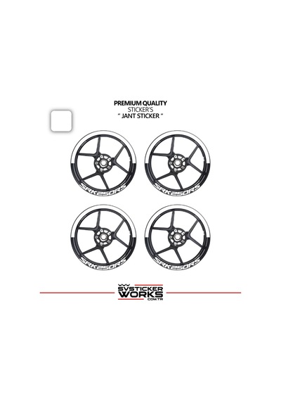Rks Srk250 Rs Jant Şeridi Yarım Jant Kaplama & Srk250 Rs Yazı Sticker Seti 26620996